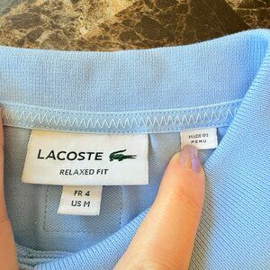 Lacoste Polo Shirt Mens M Baby Blue Mint Colorblock Preppy Y2K Golf 3252
